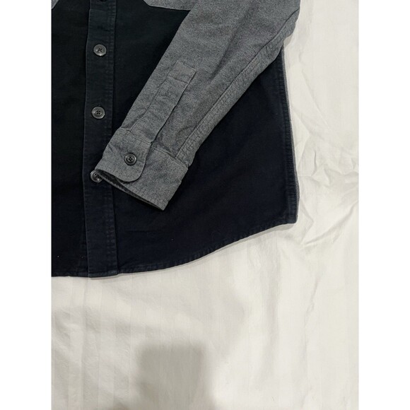 LL Bean Men’s Signature Chamois Button Down Shirt Size Medium Slim Black Gray - Picture 5 of 9